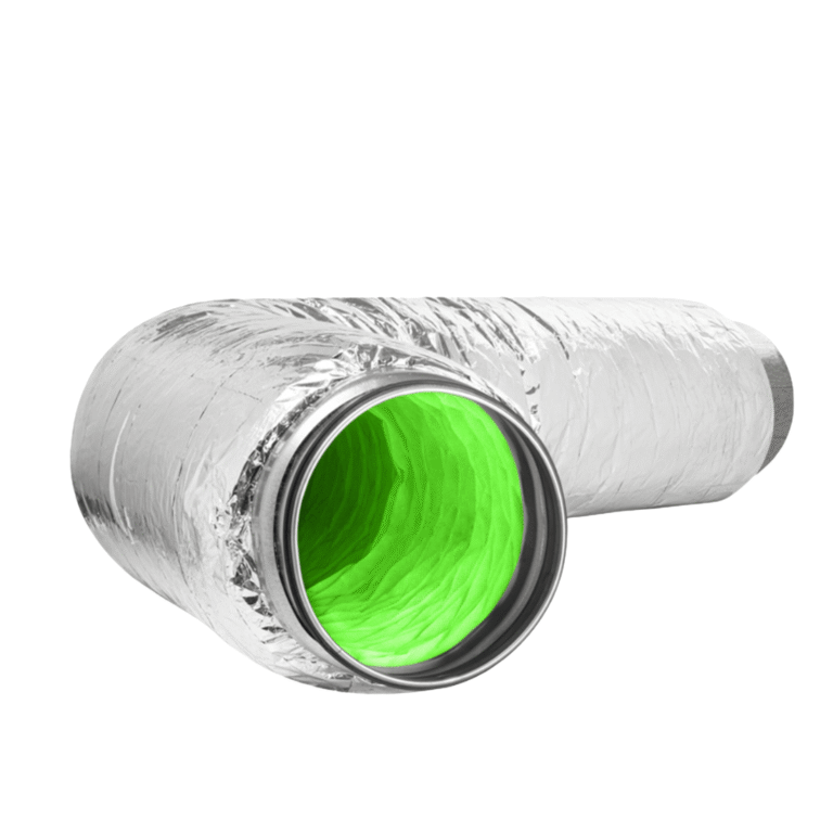 Atenuator de zgomot flexibil izolat antibacterian pentru ventilație – GREENDEC